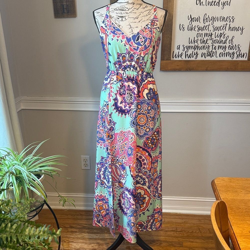 Judith March Vibrant Multicolor Maxi Dress